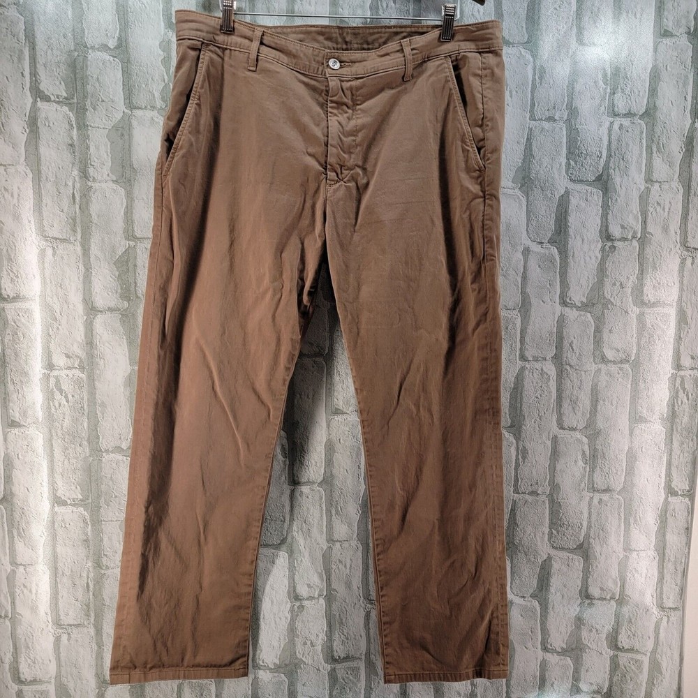 Ag Adriano Goldschmied Men's Tan Chinos - Casual Straight Fit